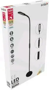 Led stojací lampa černá REMO