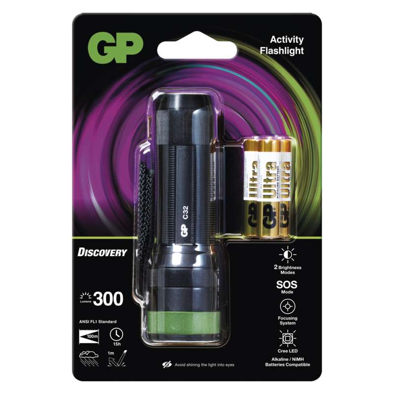 LED ruční svítilna GP Discovery C32, 300 lm EMOS