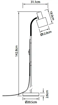 Stojací lampa SELVIA II červená
