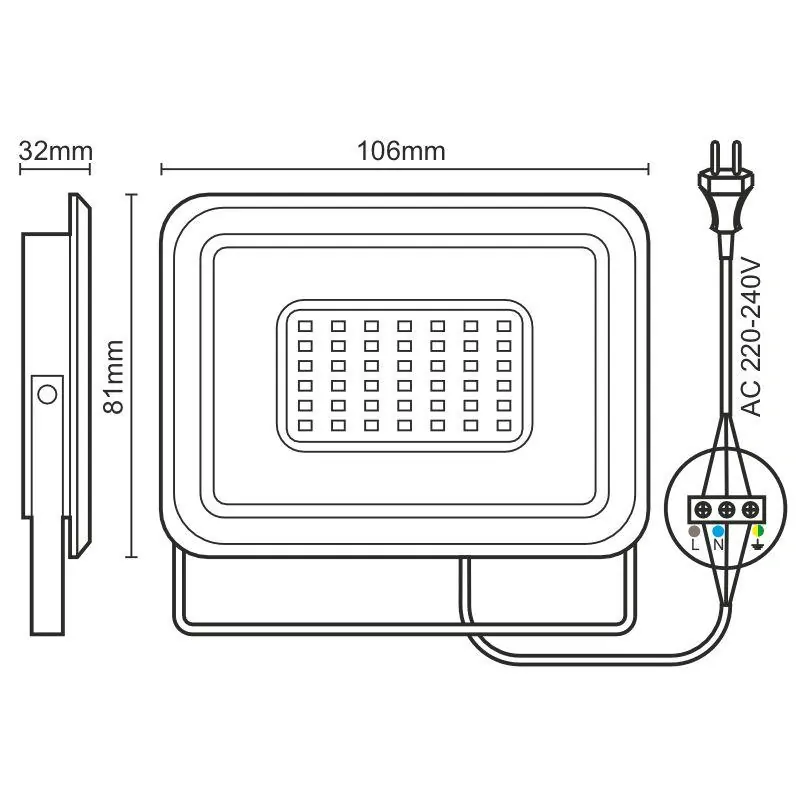 LED reflektor NEDES 10W 