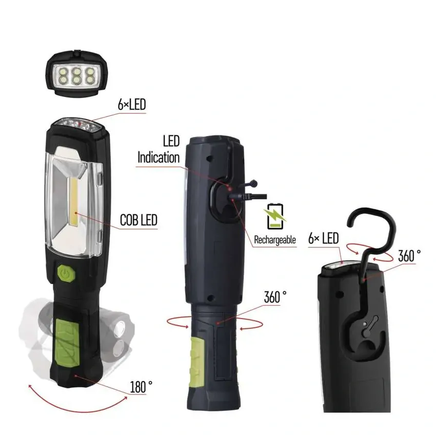 LED nabíjecí svítilna 3W COB