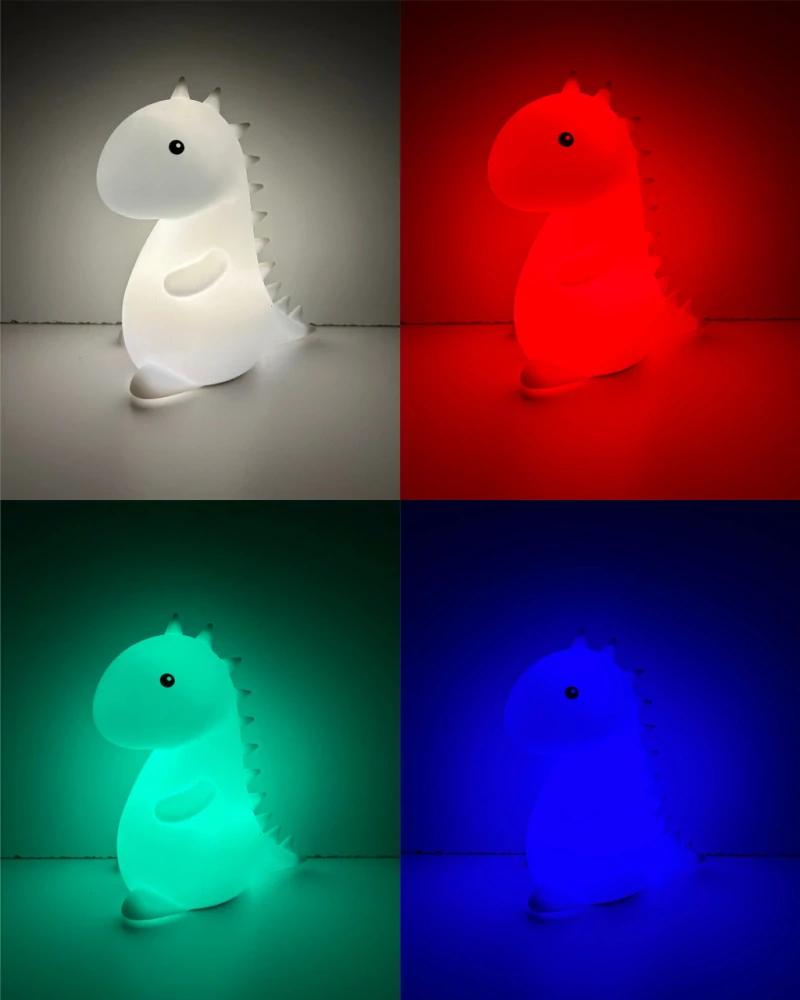 LED nabíjecí silikonová lampička DINO