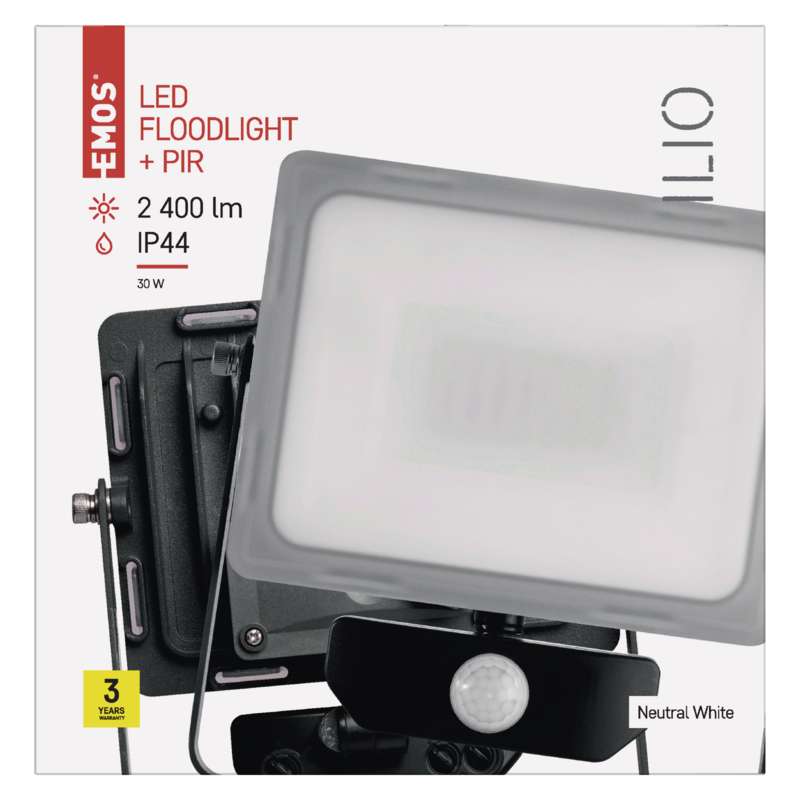 LED reflektor ILIO s pohybovým čidlem, 30W, IP44 EMOS