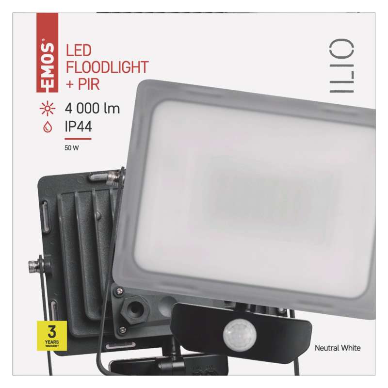 LED reflektor TAMBO s pohybovým čidlem, 50W EMOS