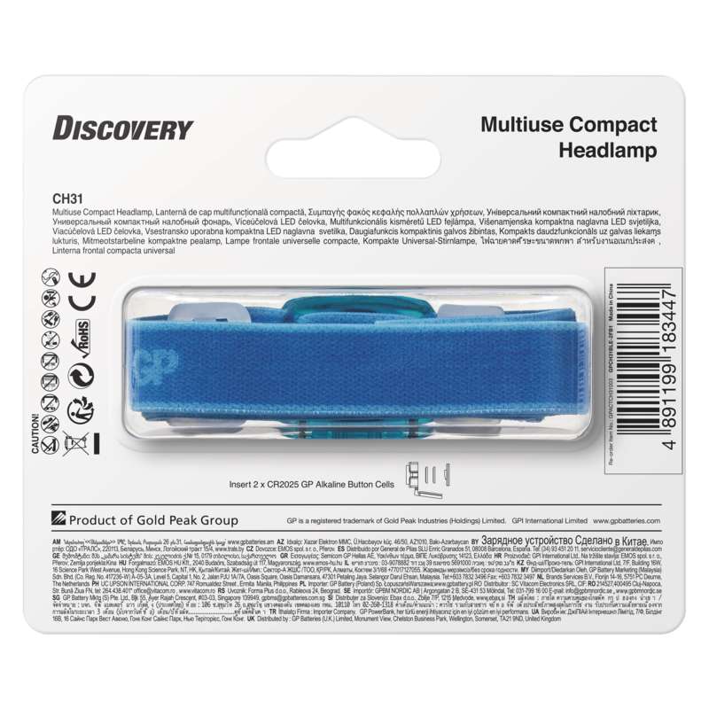  LED čelovka a světlo GP Everybody CH31, 40 lm, modrá EMOS