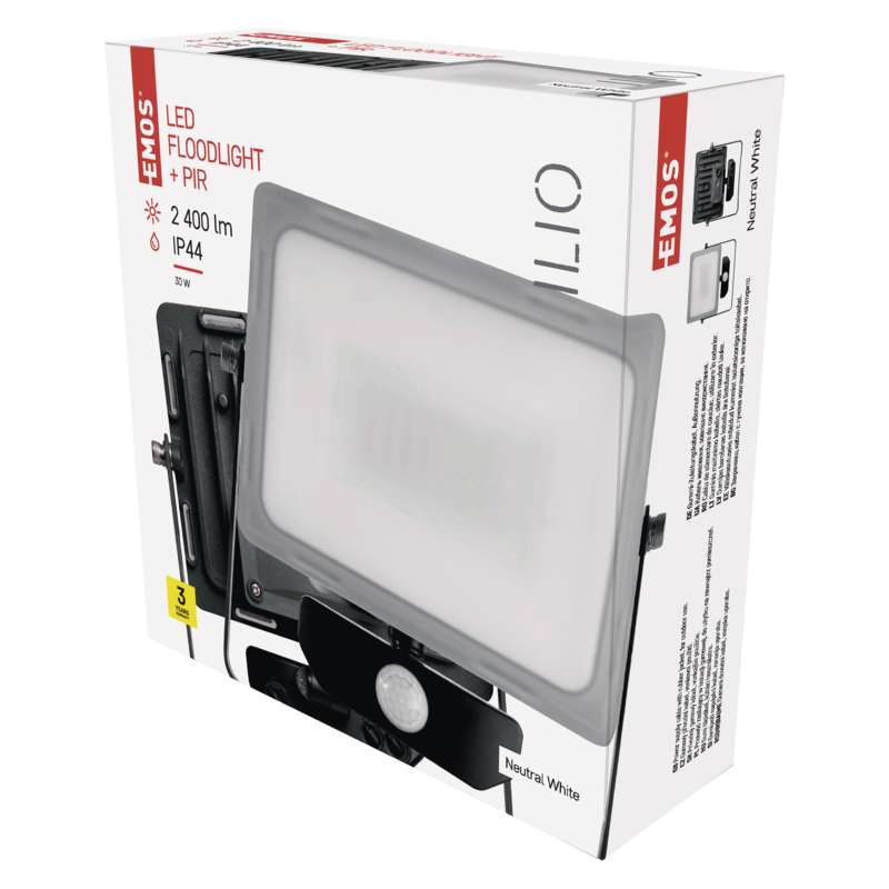 LED reflektor ILIO s pohybovým čidlem, 30W, IP44 EMOS