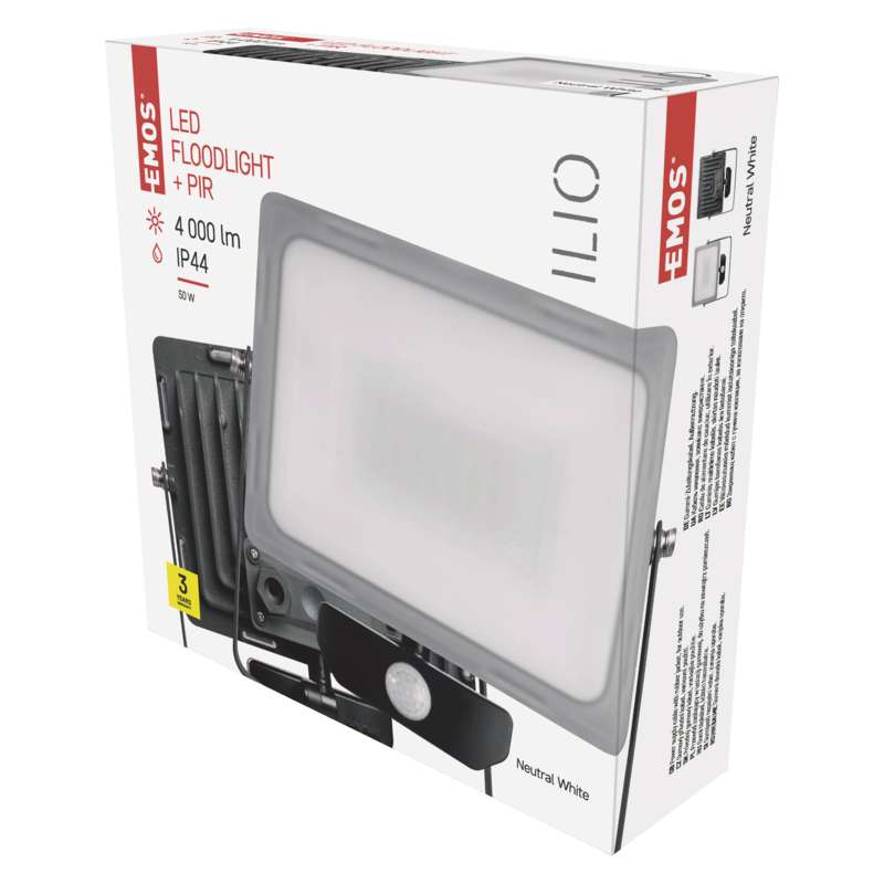LED reflektor ILIO s pohybovým čidlem, 50W, IP44 EMOS