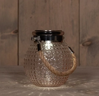 LED solární lucerna NIPEKO růžová